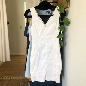 White bebe bodycon dress